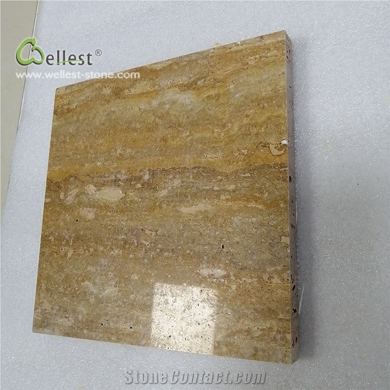 T102 Golden Travertine Cut to Size Tile
