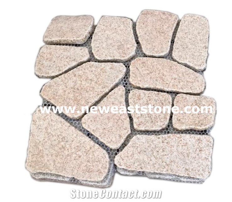 Outdoor Rusty G682 Granite Paving Stone Pattern