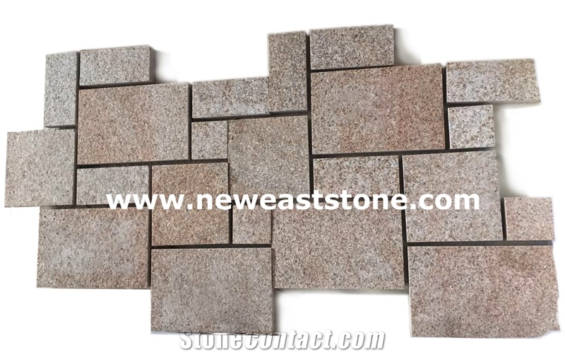 Outdoor Rusty G682 Granite Paving Stone Pattern