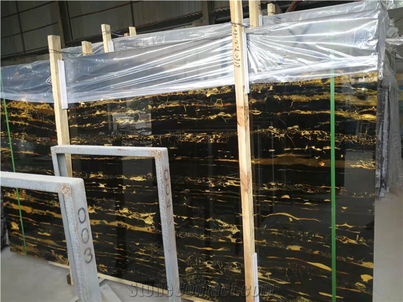 Top Black Gold Flower Black and Gold Marble Tiles