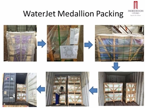 Waterjet Marble Medallions Flooring Tiles Design