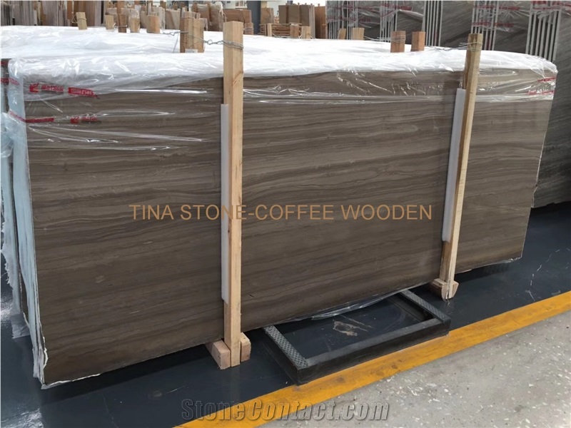 Coffee Wooden Marble Slabs Tiles Building Covering