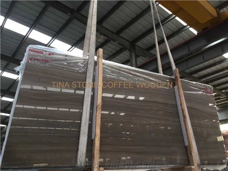 Coffee Wooden Marble Slabs Tiles Building Covering