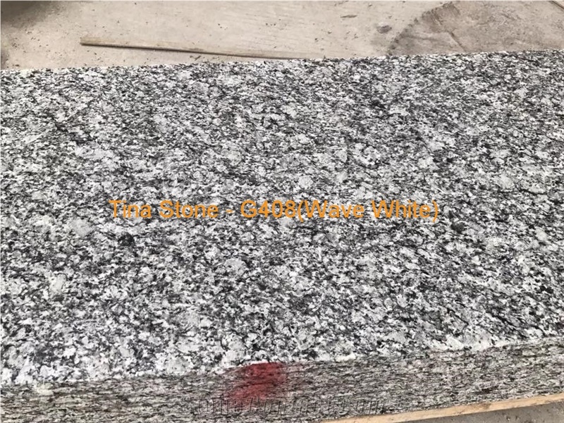 G408 Wave White Granite Slabs for Kitchen Countertops