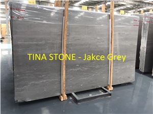 Jakce Grey Marble Slabs Tiles with Polished Finish