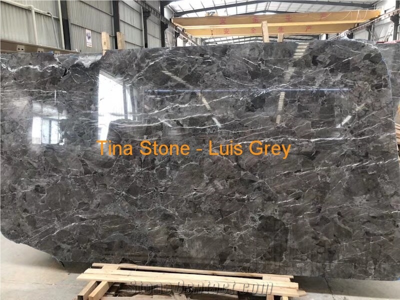 Luis Grey Marble Stone Slabs Floor Wall Covering