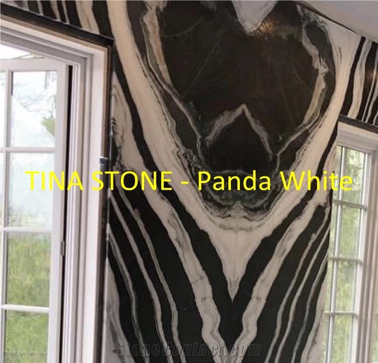 Panda White Marble Slabs Tiles Polished Finished