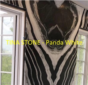 Panda White Slabs Tiles Marble Floor Wall Cladding
