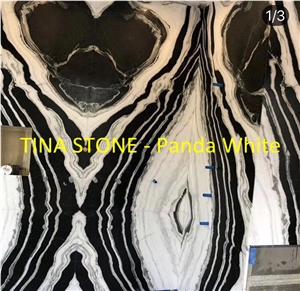 Panda White Slabs Tiles Marble Floor Wall Cladding