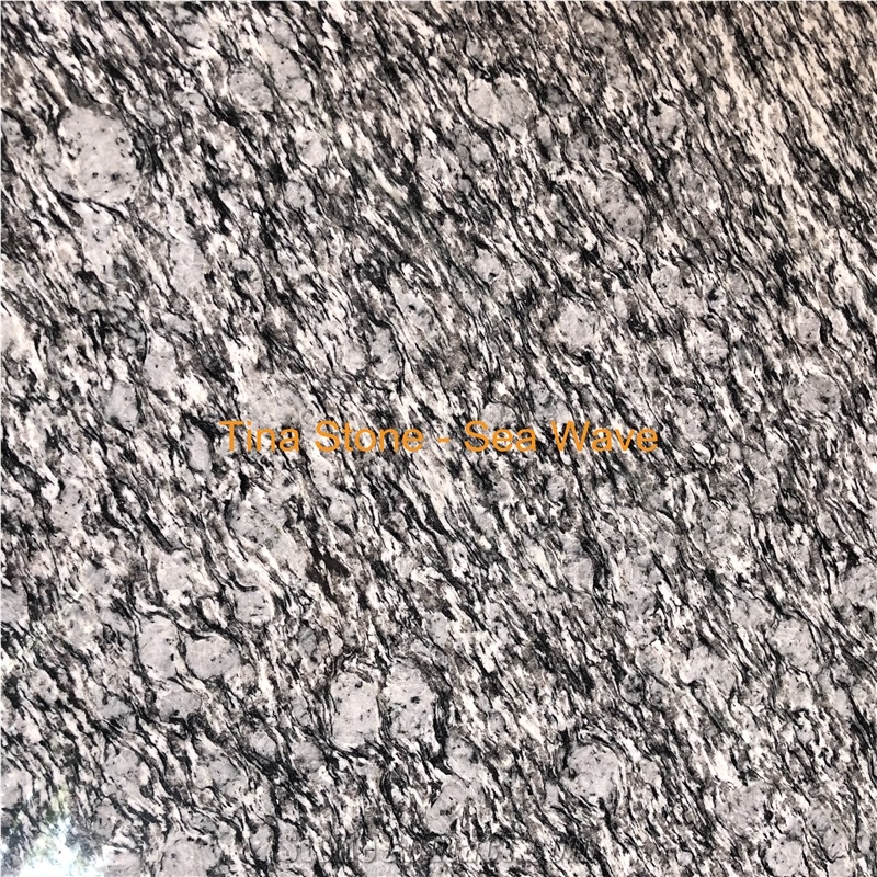 Sea Wave Granite Slabs Tiles Kitchen Countertop