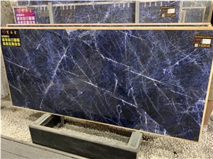 Sodalite Blue Granite Slab, Blue Polished Tile