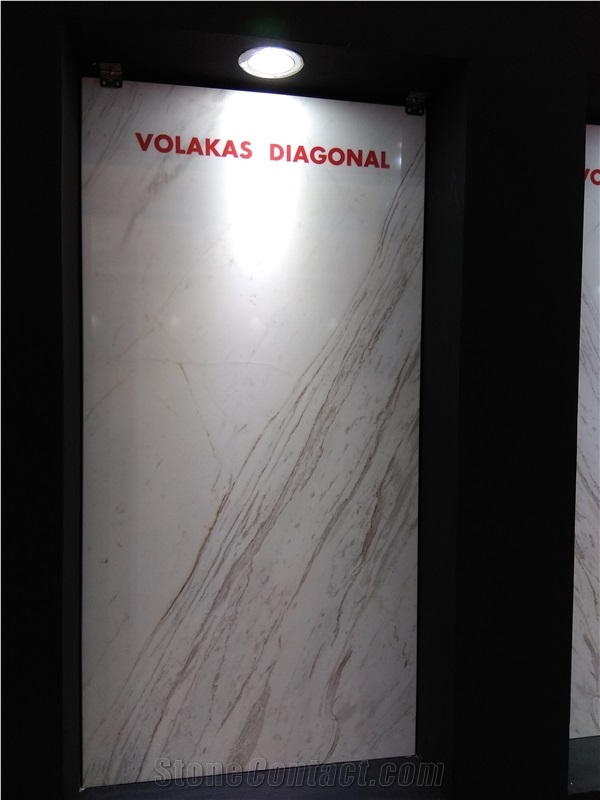 Volakas Diagonal Marble Slabs, Tiles