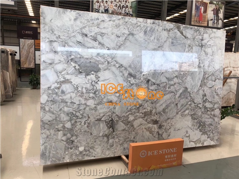 China Super White Horizon Grey Marble Slab & Tile