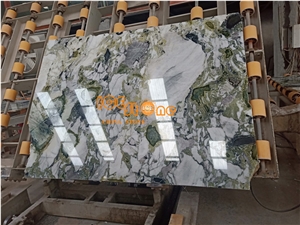 White Beauty Ice Connect Green Jade Marble Slabs