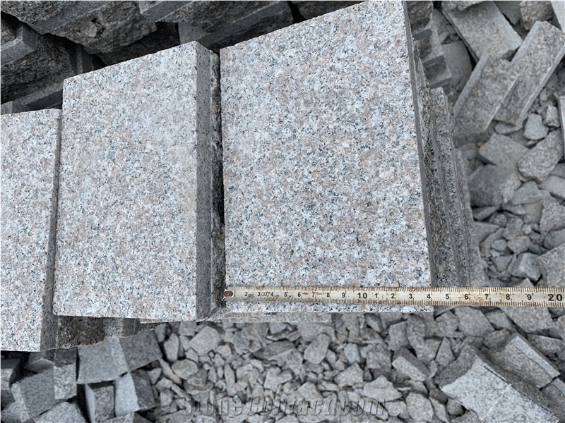 Chinese Pink Granite G617 Cobble Stone Pavers