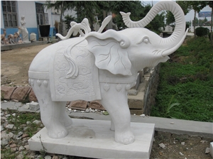Stone Elephant Sculpture, Animal Stone Carving