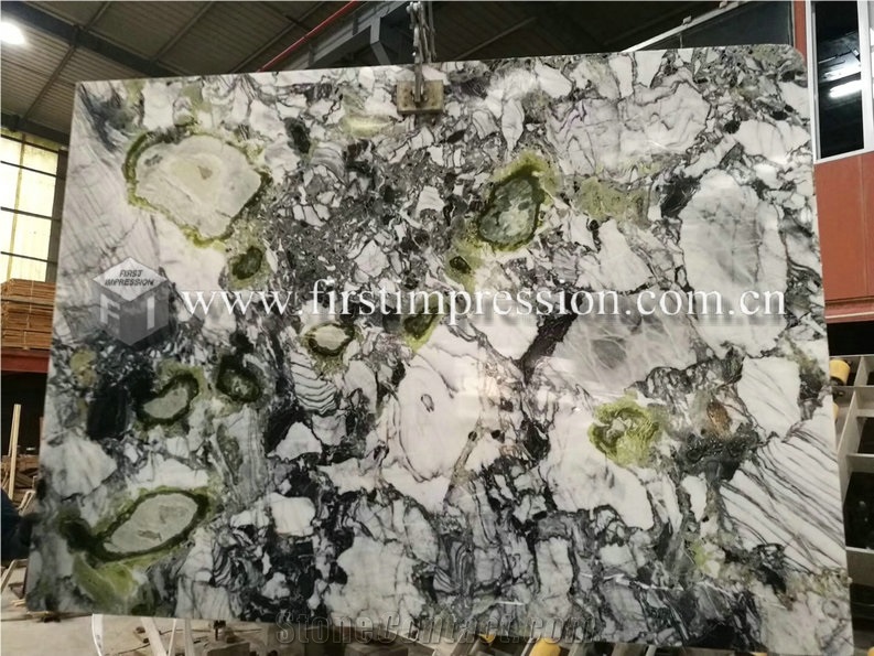 Best Price White Beauty Green Marble Slabs,Tiles
