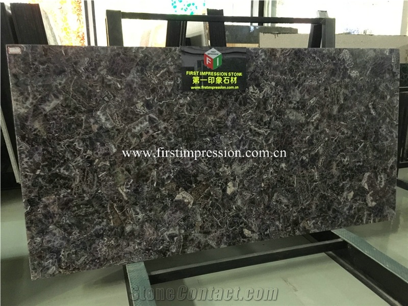 China Purple Agate Gemstone Slabs,Tiles