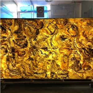 Artificial Onyx Sheet Polished Alabaster for Table Top