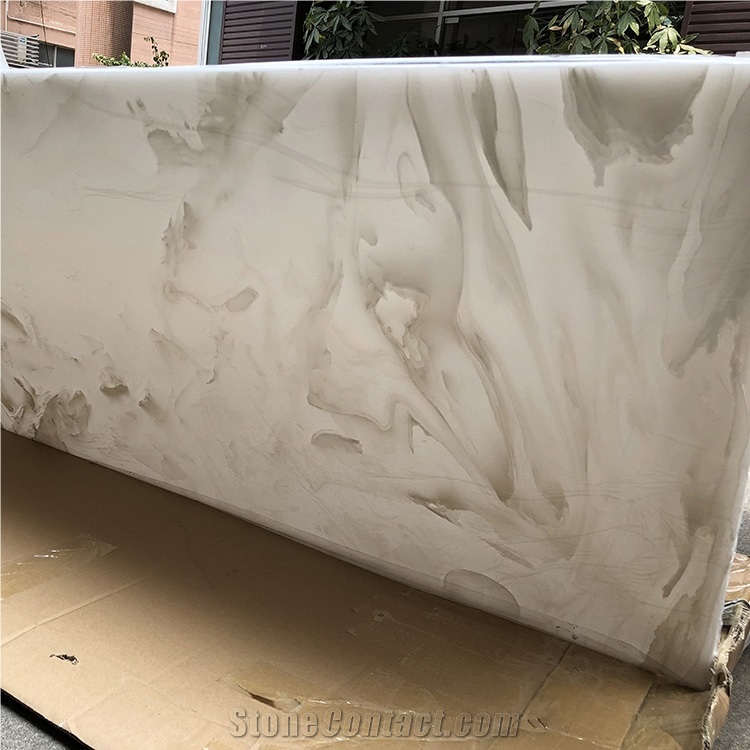 White Faux Alabaster Sheet for Wall Decorating