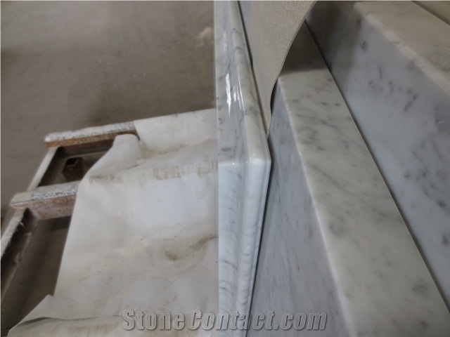 Bianco Carrara Marble Bath Vanity Tops