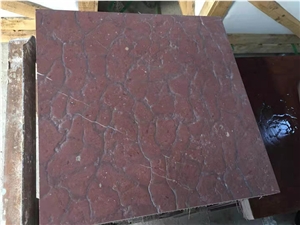 Brushed Leathered Rosso Alicante Marble Tile