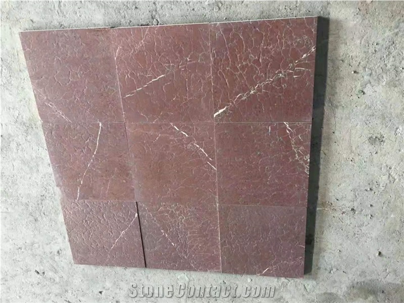 Brushed Rojo Alicant Marble Tile for Walls