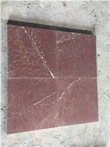 Stock Rojo Alicante Marble Tiles, Rosso Alicante