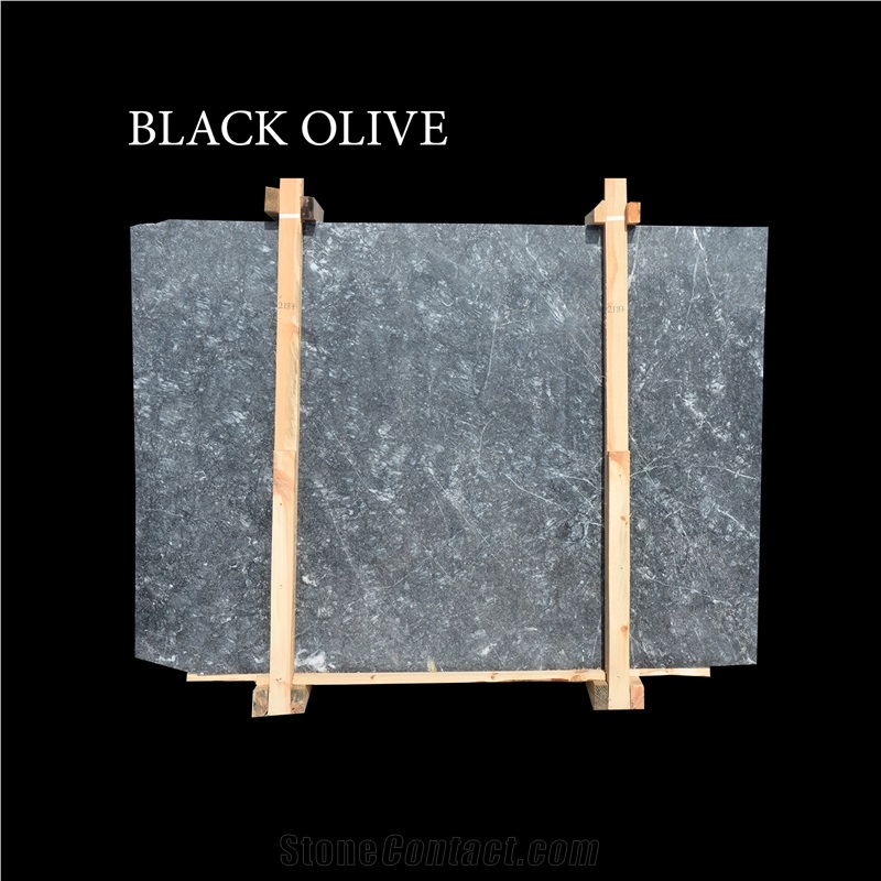 Turkish Black, Black Olive Marble Slabs
