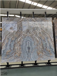 Blue Danube Impression Marble Slab Walling Tile