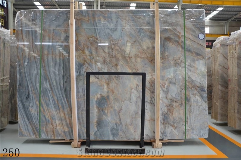 Blue Danube Impression Marble Slab Walling Tile