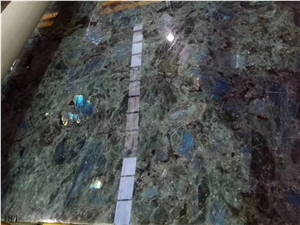 Blue Labradorite Emerald Granite Slab Walling Tile