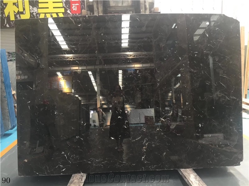 China Black Dark Emperador Brown Marble Slabs Tile