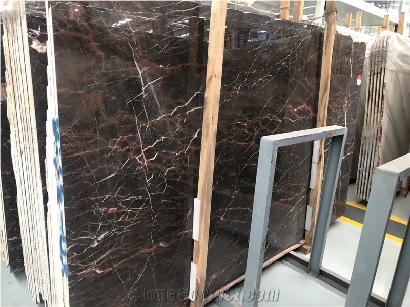 China Brown Gold Marble Imperial Royal Slab Tile