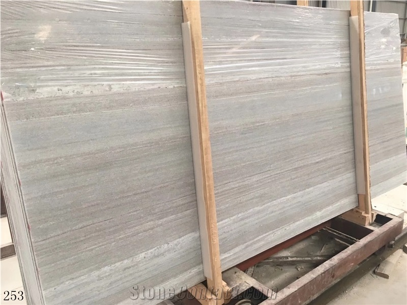 Crystal Wood Grain Marble Striato Bianco Slab Wall