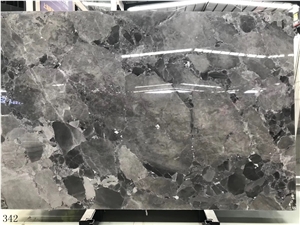 Gemstone Grey Marble Slab in China for Floor Use