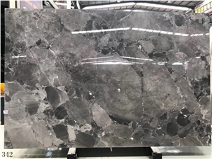 Gemstone Grey Marble Slab in China for Floor Use