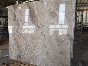 Grey Diana Marble Slab Ashlar Pattern Wall Tile