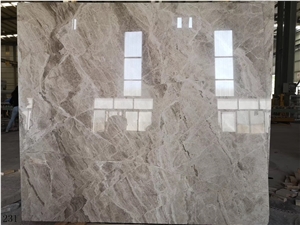 Grey Diana Marble Slab Ashlar Pattern Wall Tile