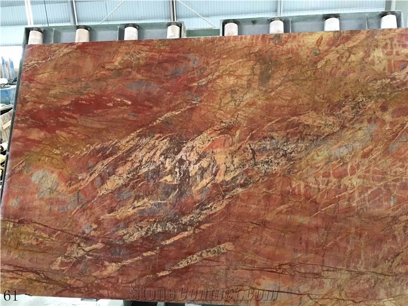 Iran Ruby Red Marble Slab in China Market
