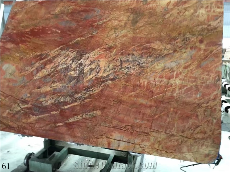 Iran Ruby Red Marble Slab in China Market