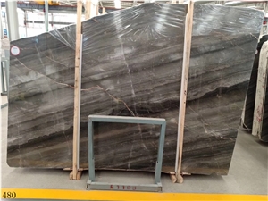 Italy 45 Degree Grey Marble Slab Floor Covering