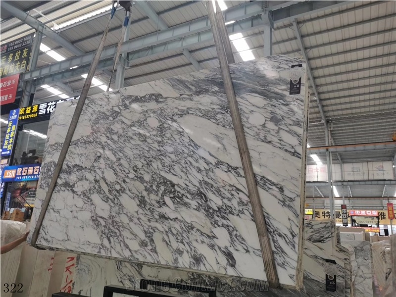 Italy Arabescato Carrara Marmo Bianco Marble Slab