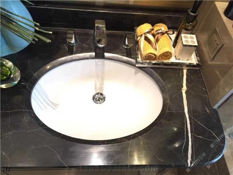 Laurent White Gold Marble Slab in China Market