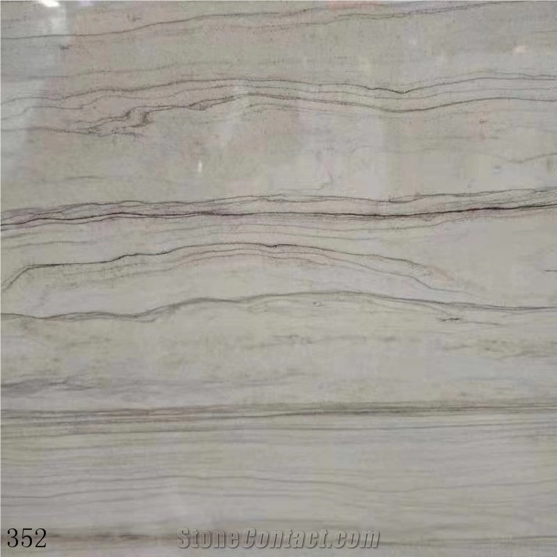 Piano Grey Wood Grain Vein Marble Slab in China