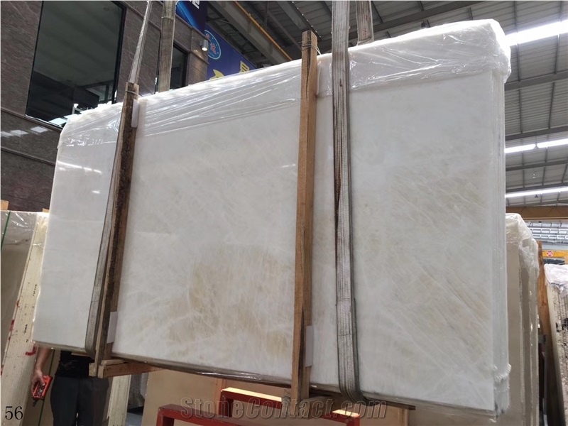 Portugal Onyx Branco White Slab in China Market
