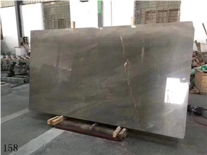 Smoke White Marble Leer Grey Stone Slab in China