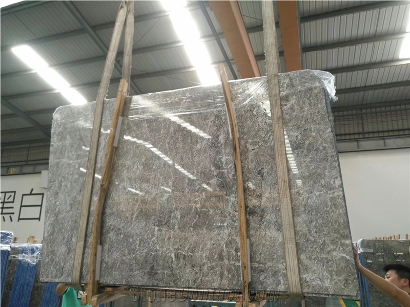 Temple Grey Marble Storm Cloud Gray Cloudy Slab