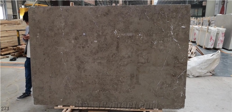 Turkey Latte Grey Marble Slab for Countertop Use