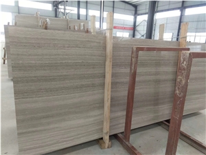 White Wood Vein Grain Marble Wall Flooring Tiles